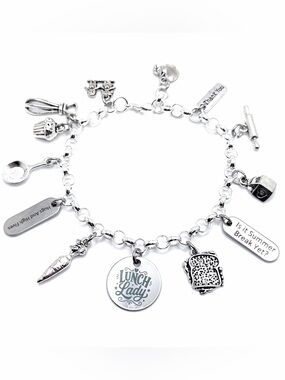 Lunch Lady Charm Bracelet School